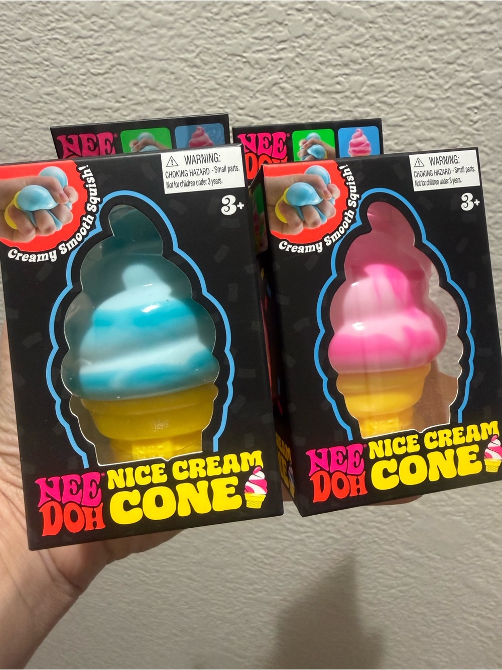 Must-have of the season ⭐️ NeeDoh Nice Cream Cone. Bundle of 2. Blue & Pink. New